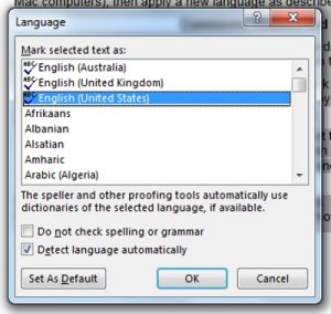 Changing the Language Settings