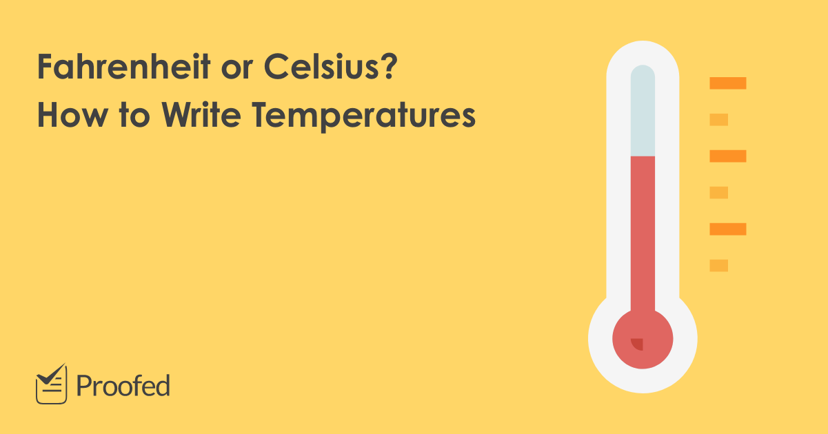 How to Write Temperatures in a Document