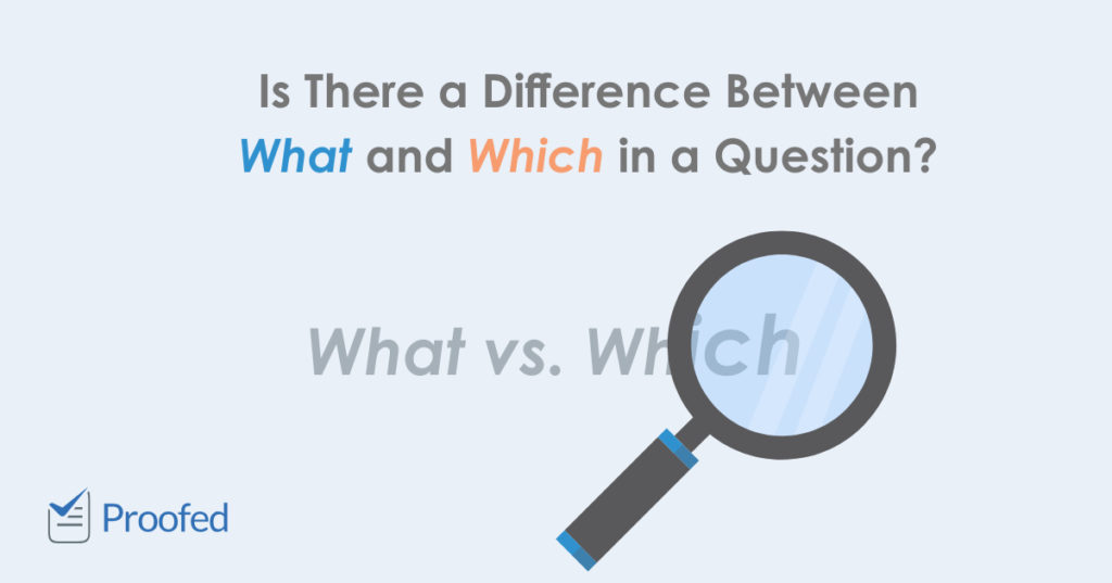 Word Choice What vs. Which in Questions