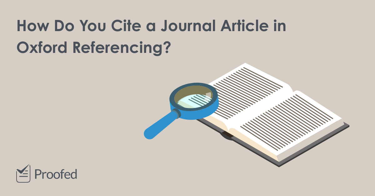 Oxford Referencing – Citing a Journal Article