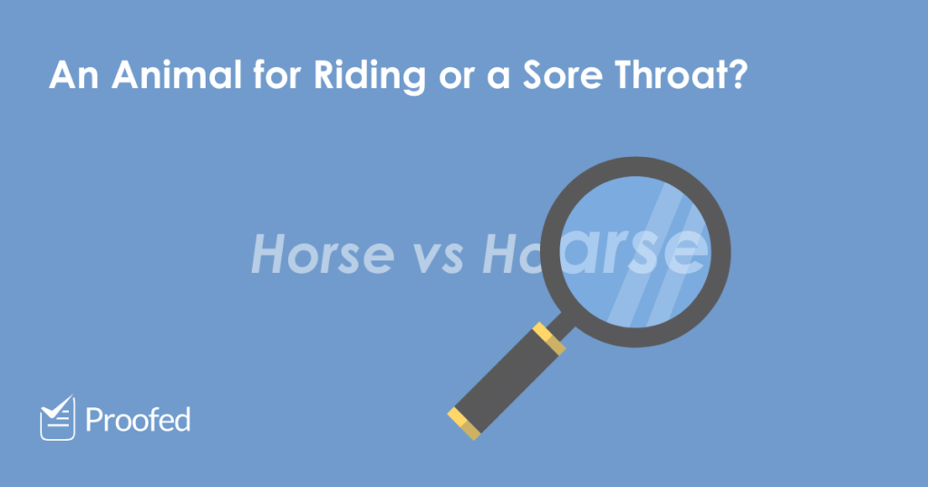 Word Choice Horse vs. Hoarse