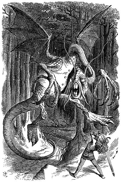 The Jabberwock, with eyes of flame, Came whiffling through the tulgey wood