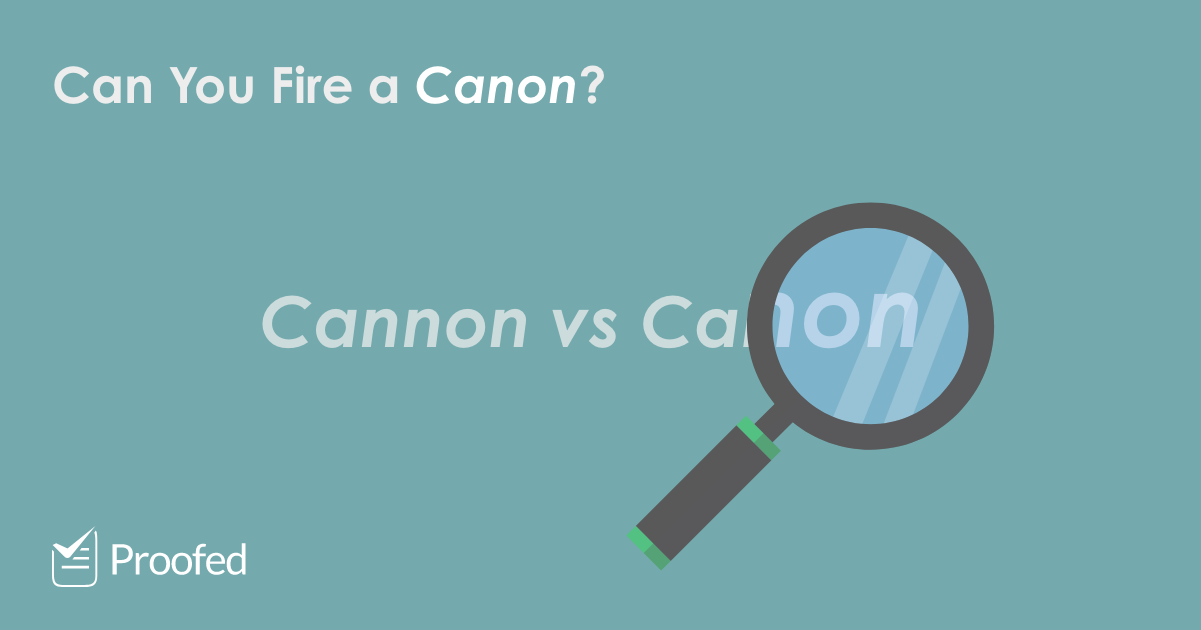 Word Choice: Cannon vs. Canon