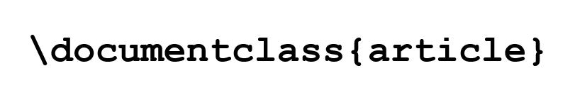 The documentclass markup tag.
