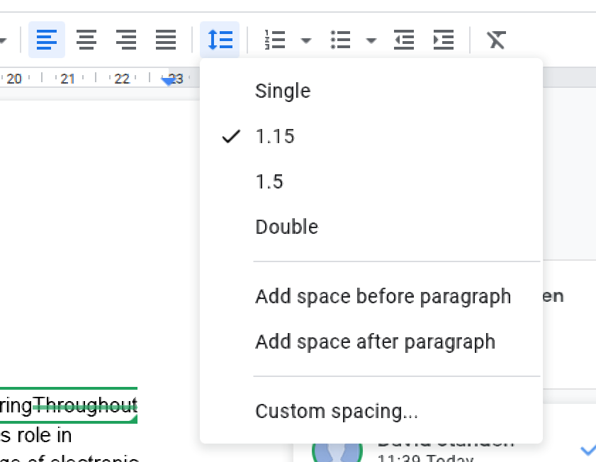 does not equal sign google docs