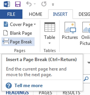 Page break