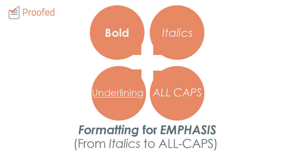 Formatting for Emphasis (From Italics to ALL-CAPS)