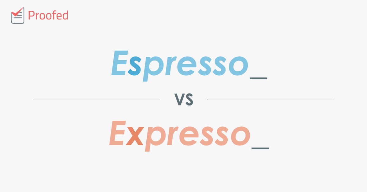 Espresso vs. Expresso: Which is it?