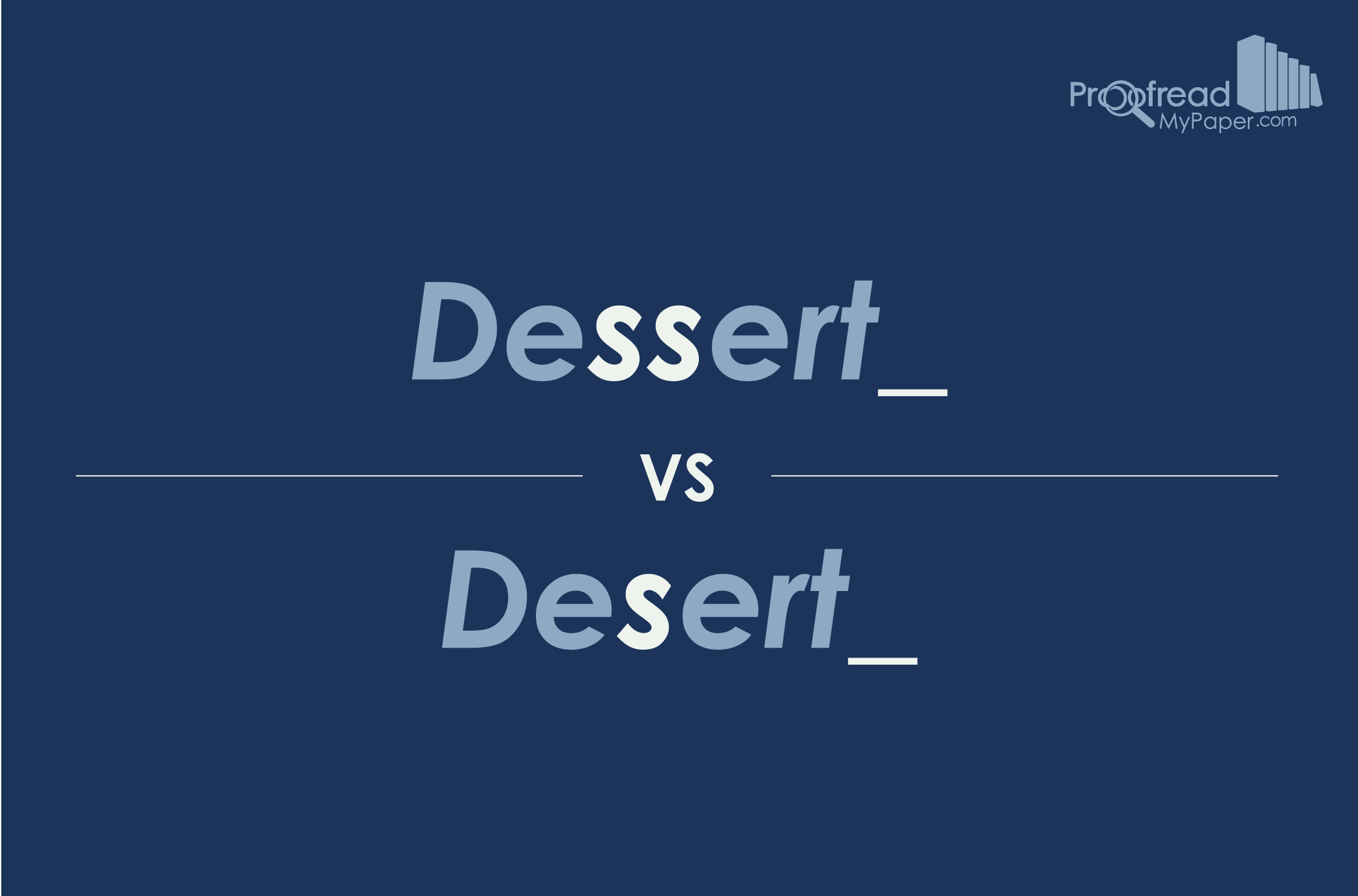Word Choice: Dessert vs. Desert