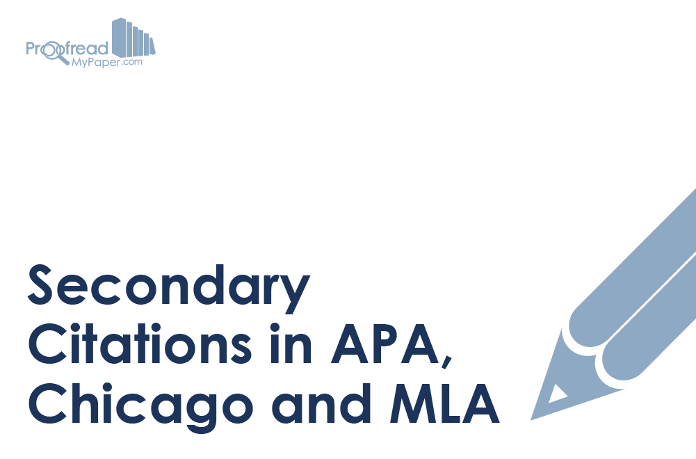 Secondary Citations in APA, Chicago, and MLA