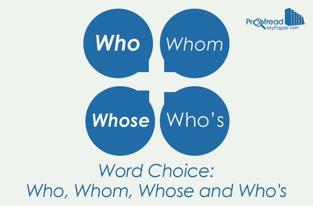 Word Choice - Who, Whom, Whose and Who's
