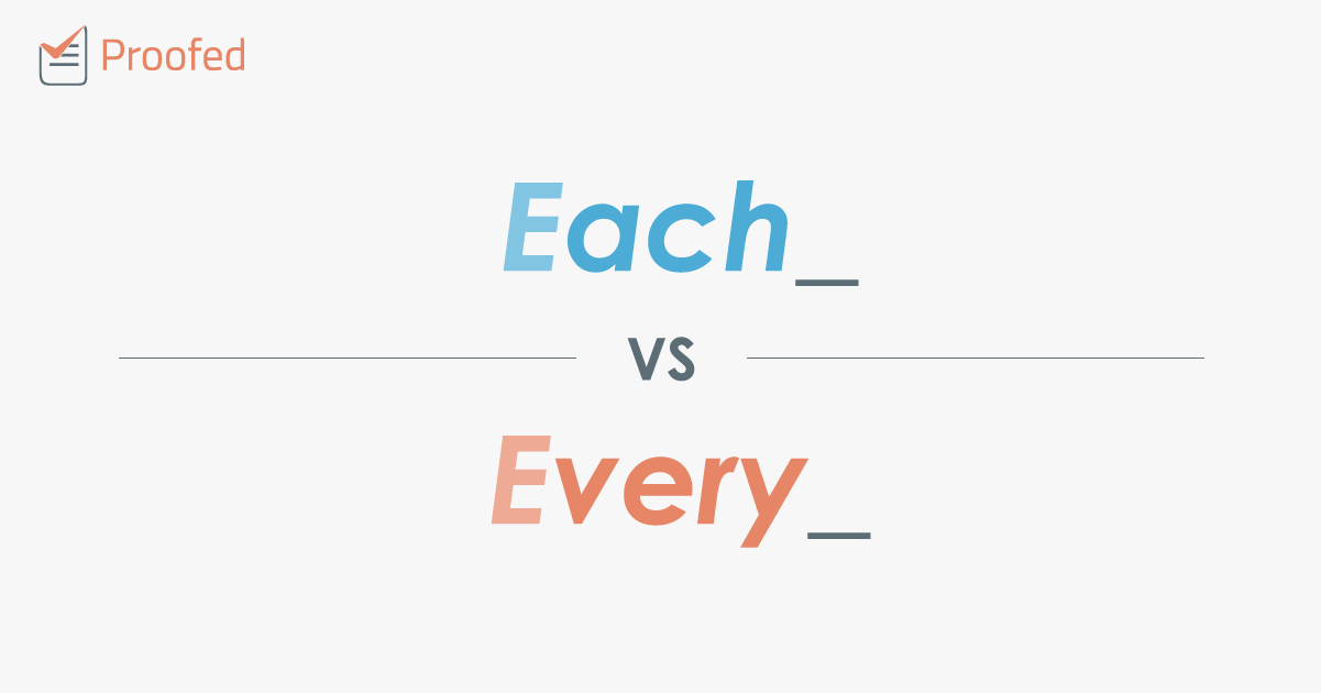 Word Choice: Each vs. Every