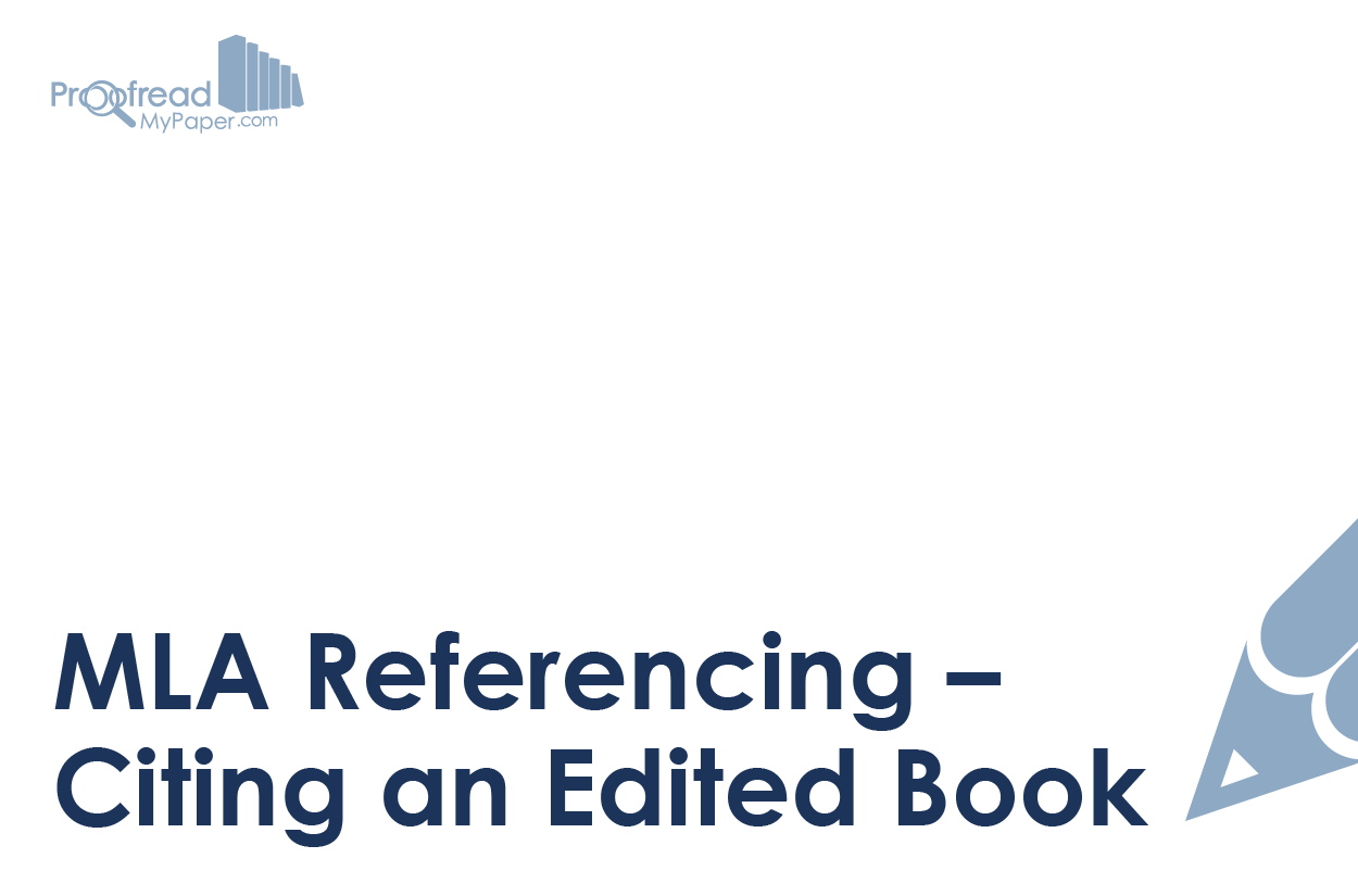MLA Referencing – Citing an Edited Book