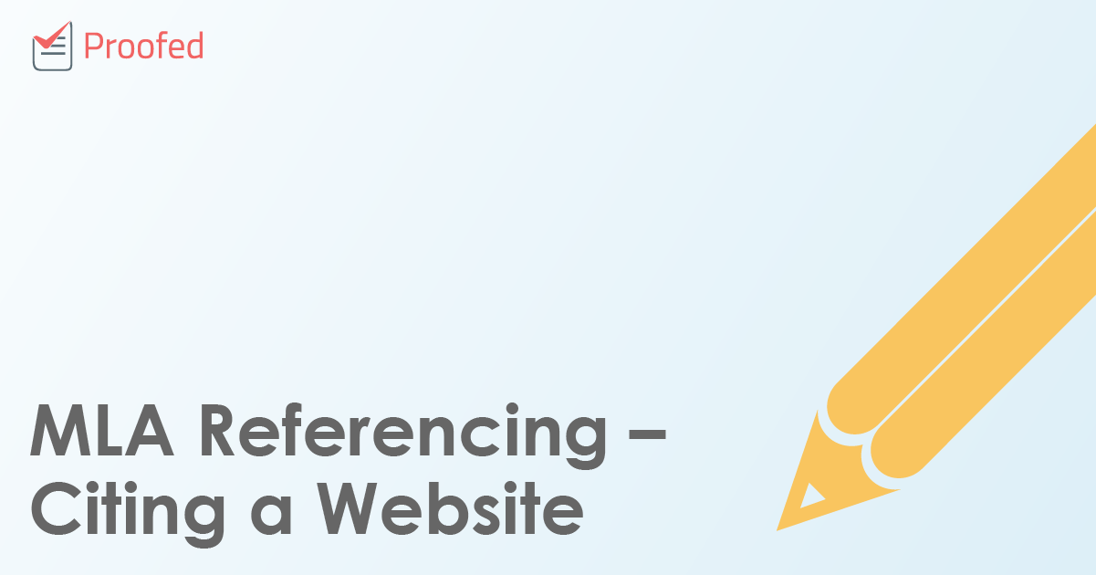 MLA Referencing – Citing a Website