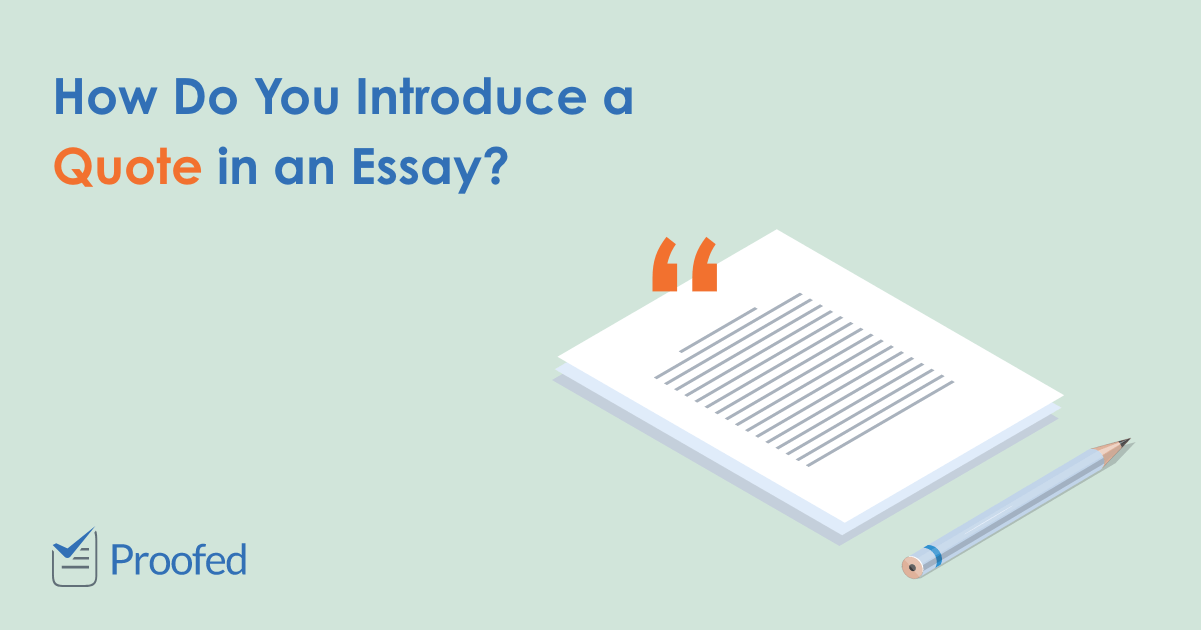 how to introduce quotes essay