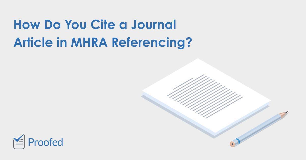 How to Cite a Journal Article in MHRA Referencing