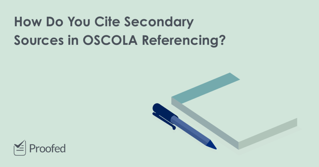 Citing Secondary Sources in OSCOLA Referencing