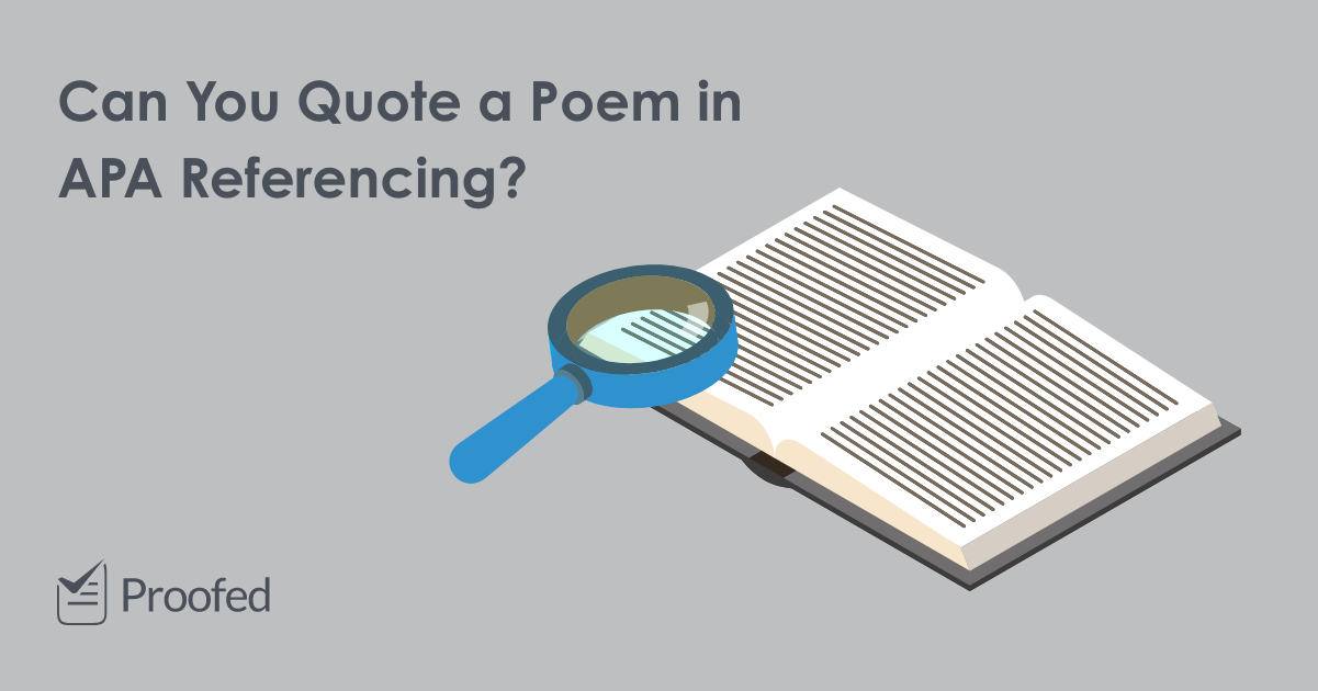 How to Quote a Poem in APA Referencing