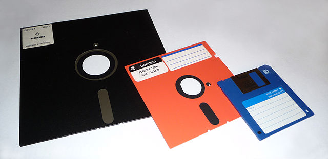 Probably not a floppy disk, though, unless your computer is very, very old. (Photo: George Chernilevsky/wikimedia)