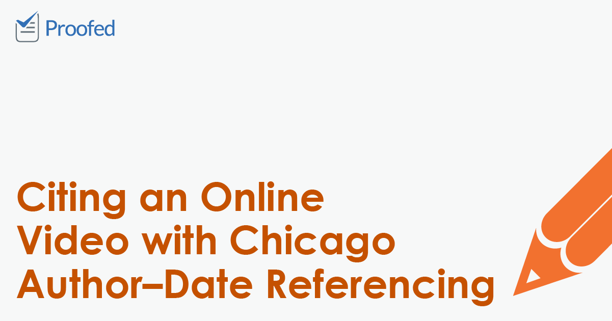 Citing An Online Video With Chicago Author Date Referencing