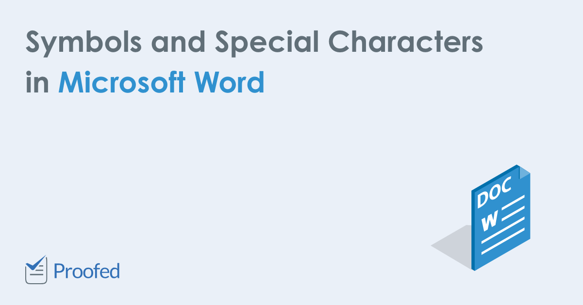 Symbols and Special Characters in Microsoft Word