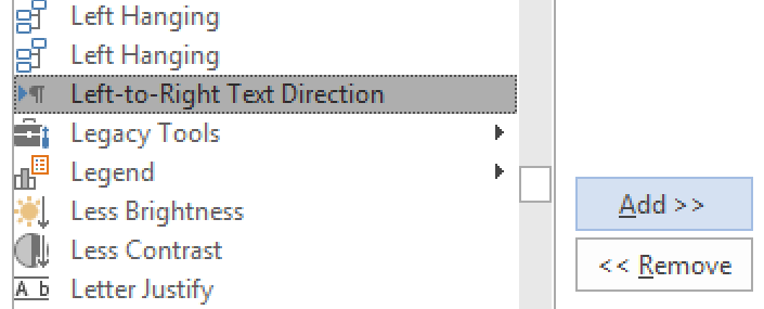 Left-to-right text direction.