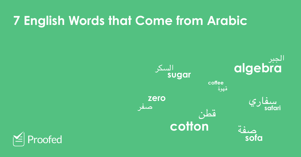7 English Words that Come from Arabic