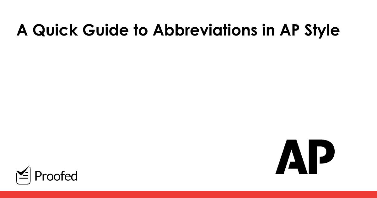 A Quick Guide to Abbreviations in AP Style