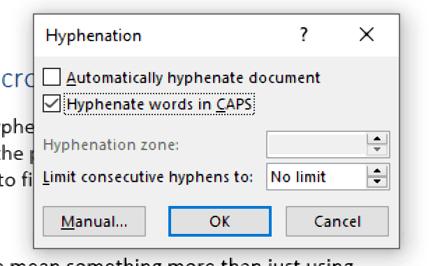 More hyphenation options.