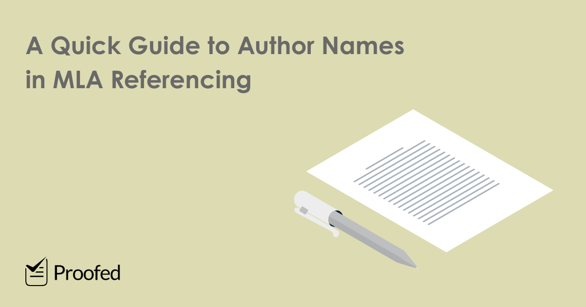 A Quick Guide to Author Names in MLA Referencing