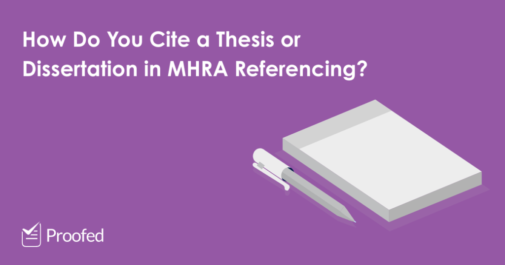 How to Cite a Thesis or Dissertation in MHRA Referencing