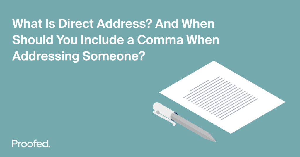 Punctuation Tips Commas and Direct Address