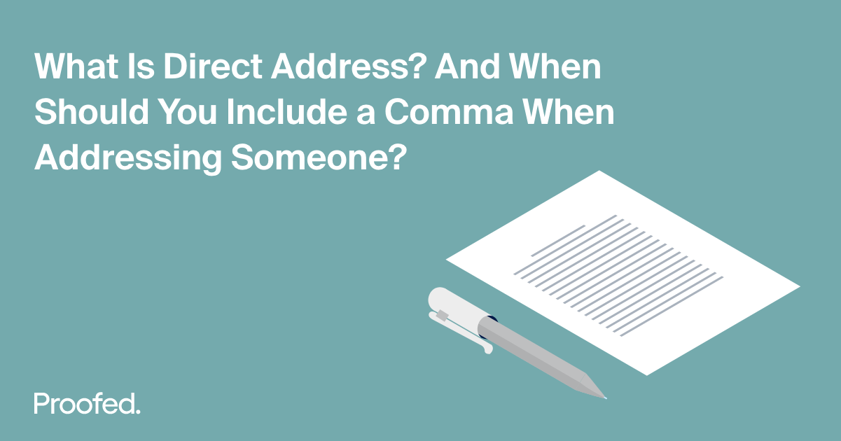 Punctuation Tips: Commas and Direct Address