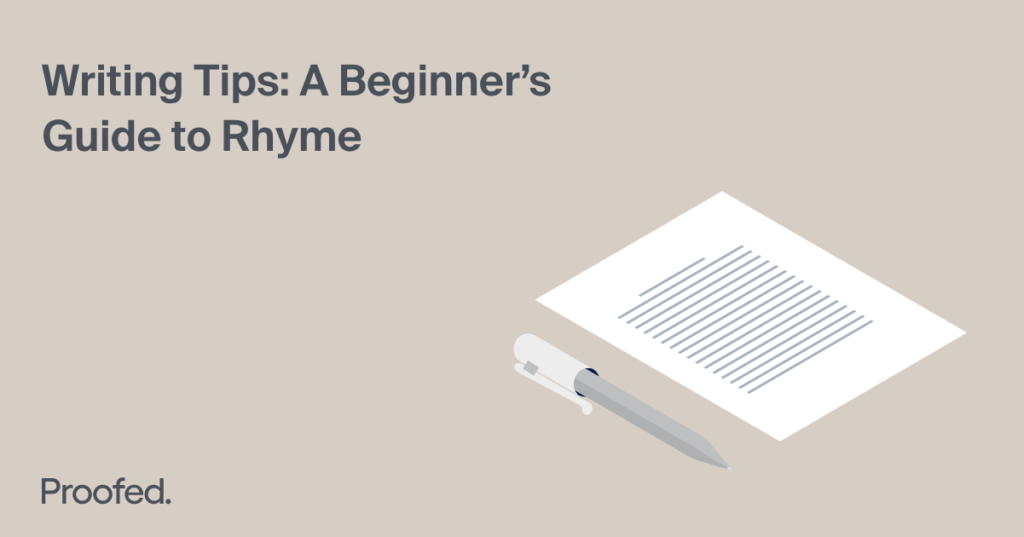 Writing Tips A Beginner's Guide to Rhyme