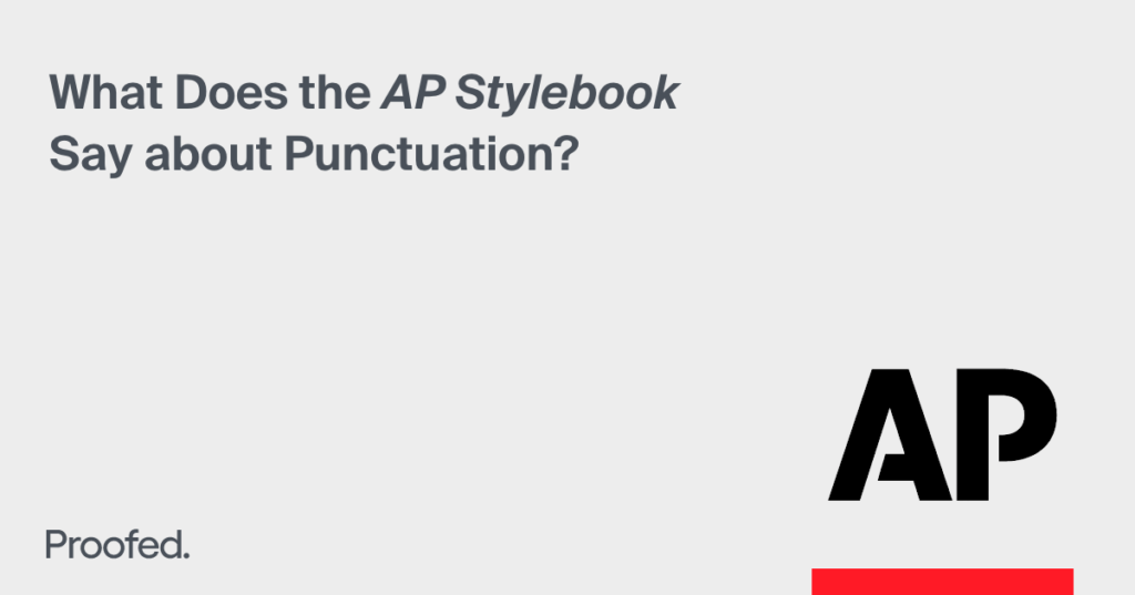 Writing Tips The Basics of Punctuation in AP Style