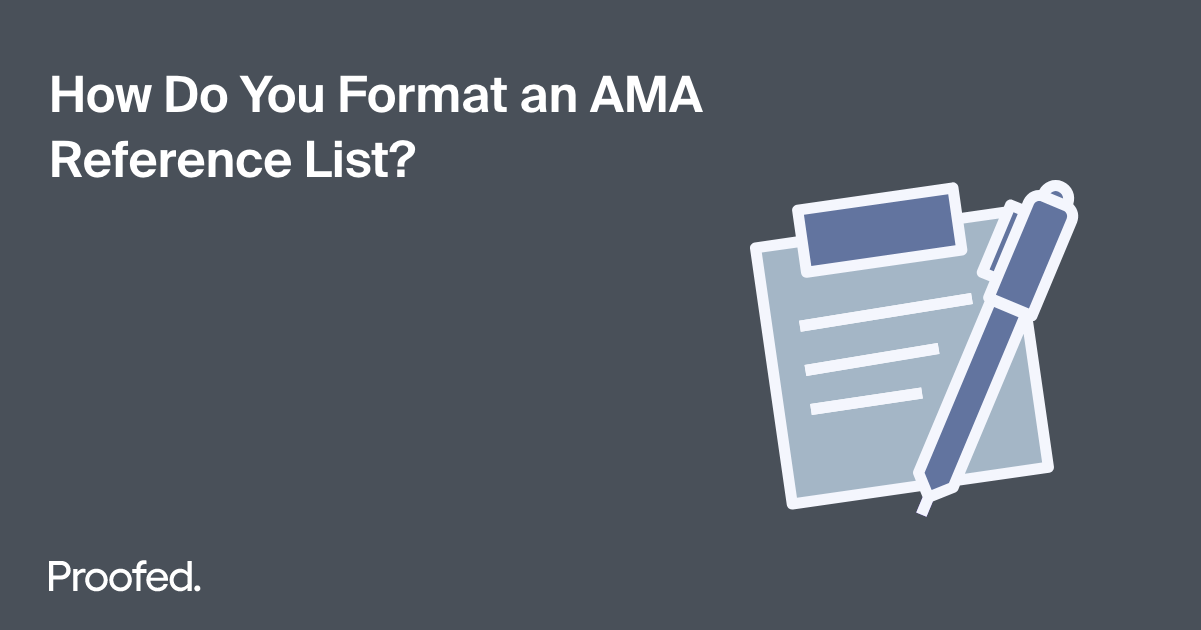 How to Format an AMA Reference List