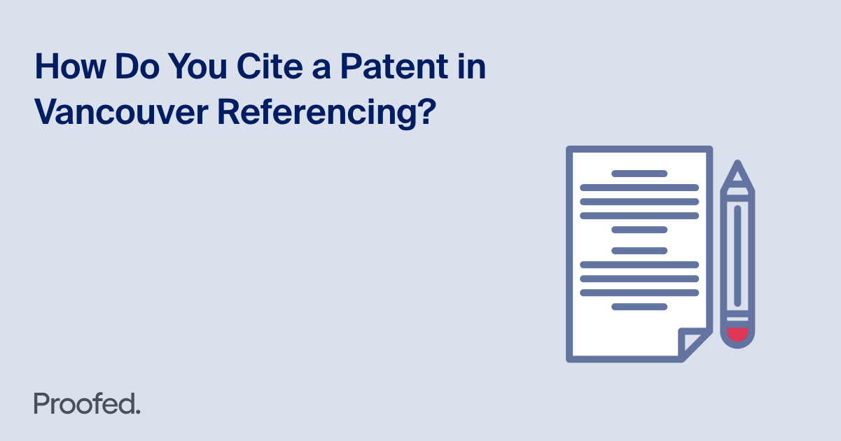 How to Cite a Patent in Vancouver Referencing