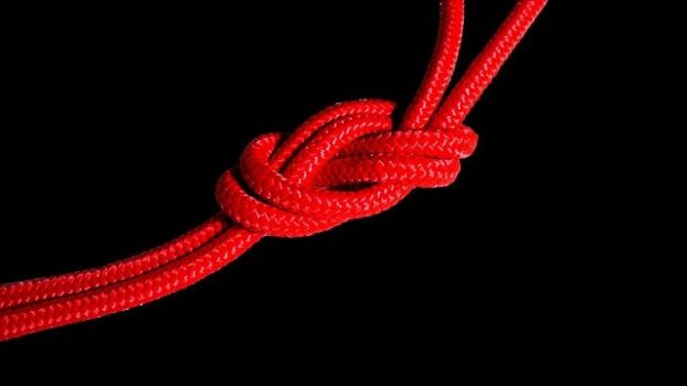 A knotted rope.