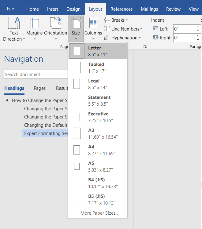 How to Change the Paper Size in Microsoft Word