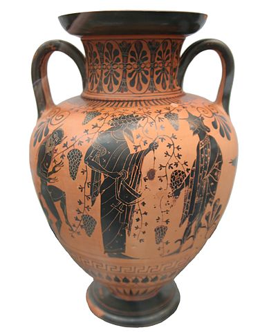 An ancient Greek urn.