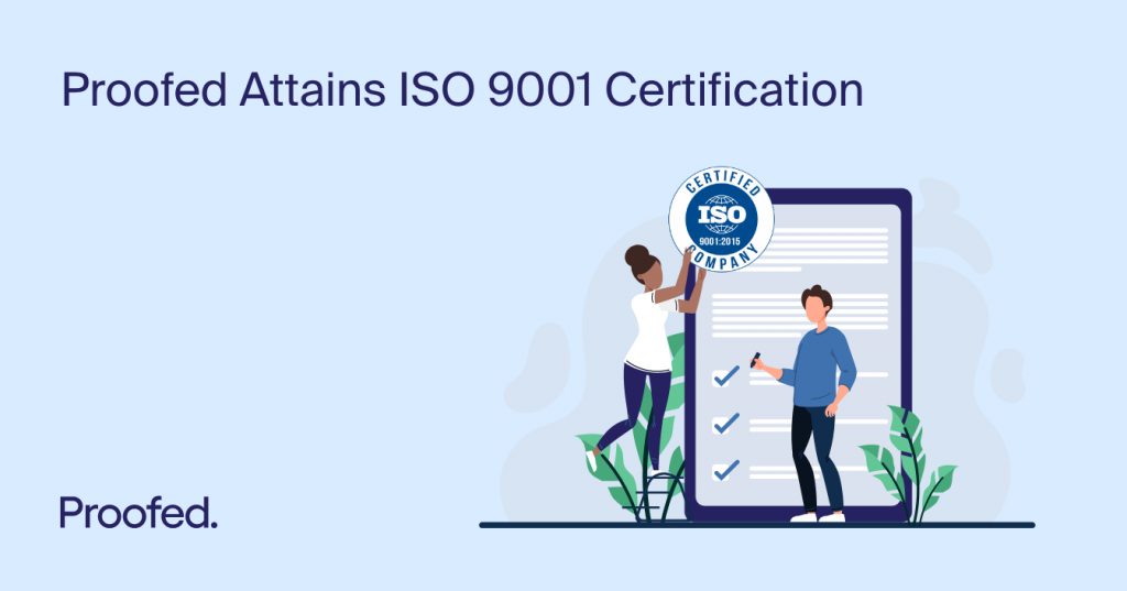 ISO 9001 Certification Proofed
