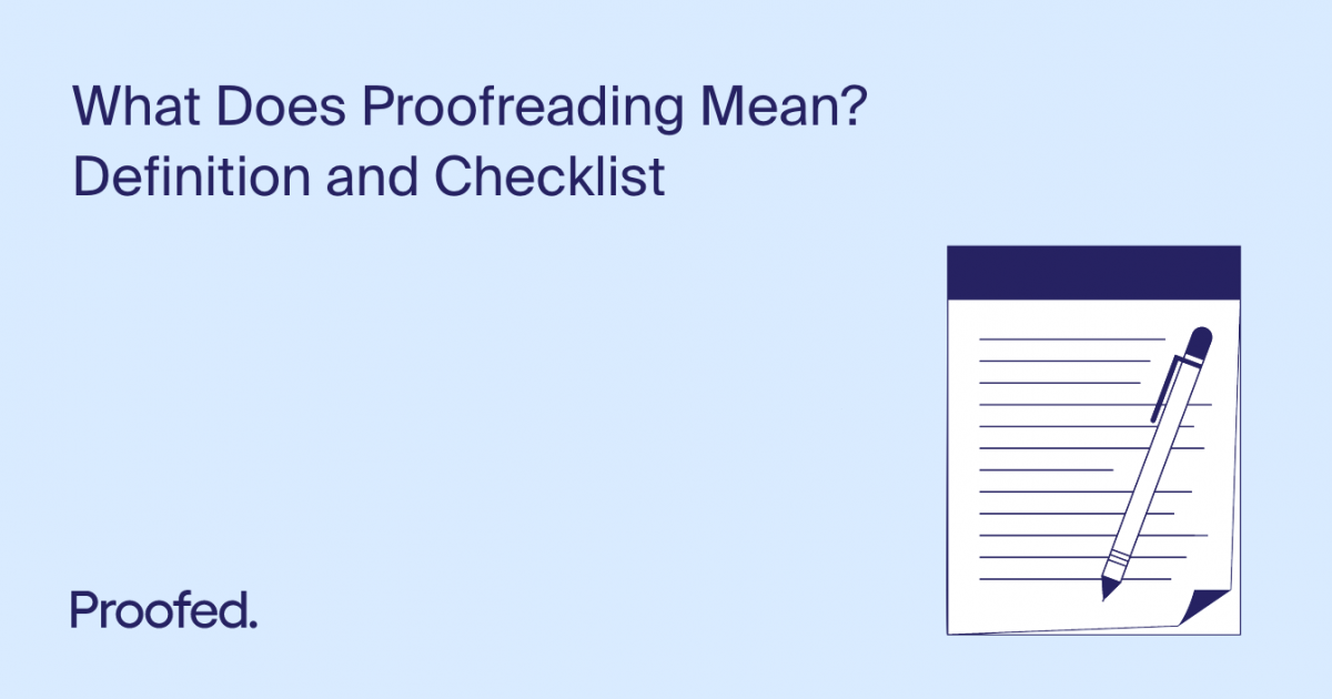 proofreading work mean