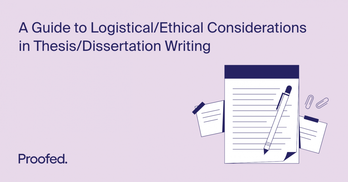 dissertation ethical considerations