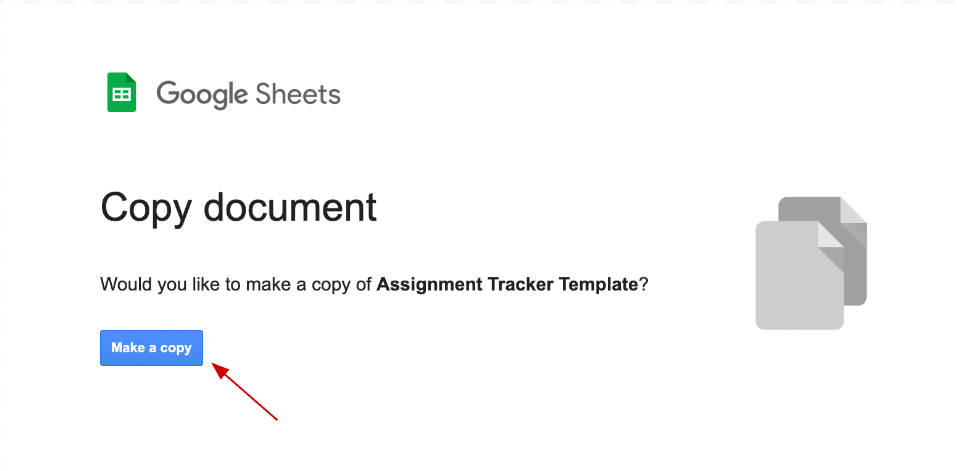 assignment list google docs