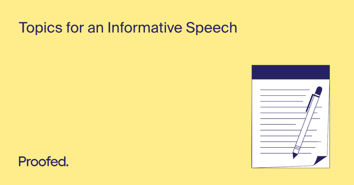 good topic ideas for an informative speech