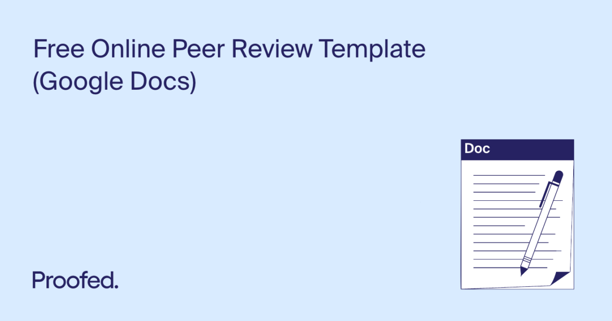 Free Online Peer Review Template Proofeds Writing Tips 9454