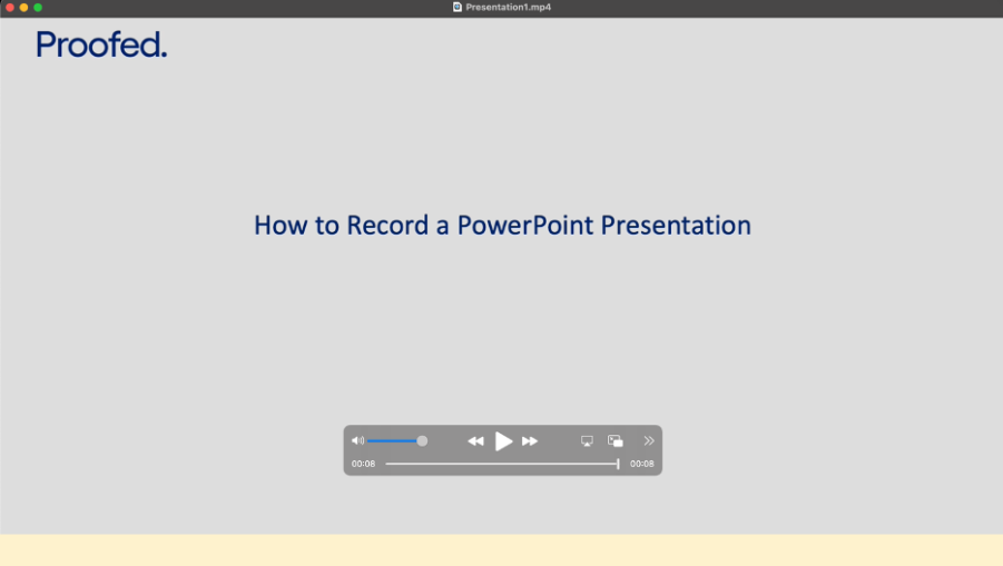 Watch your recording