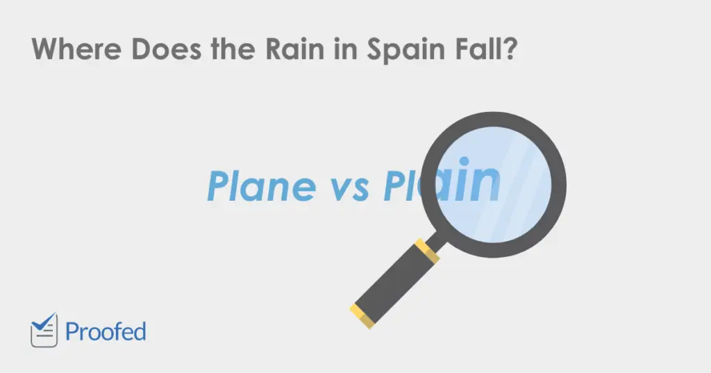 Word Choice Plane vs. Plain