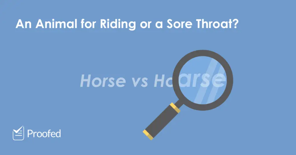 Word Choice Horse vs. Hoarse