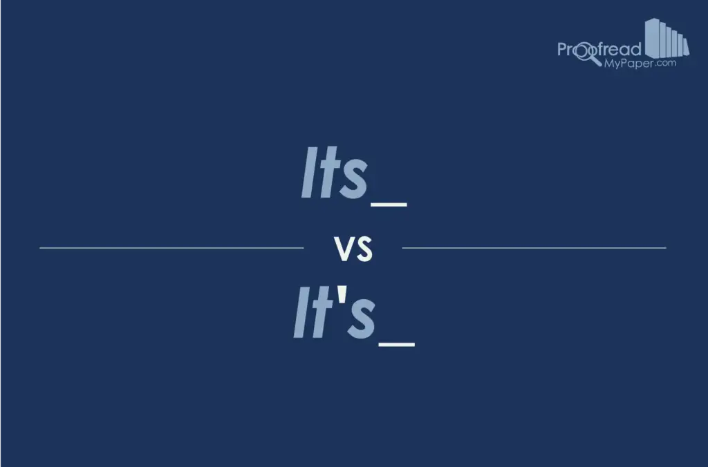 Its vs. It's